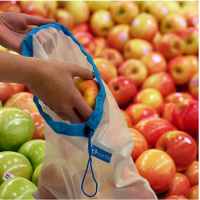 Shopping Bag Custom Reusable Eco-friendly Polyester Mesh Bag Cotton Fruit and Vegetable  Cotton Mesh Grocery Bag