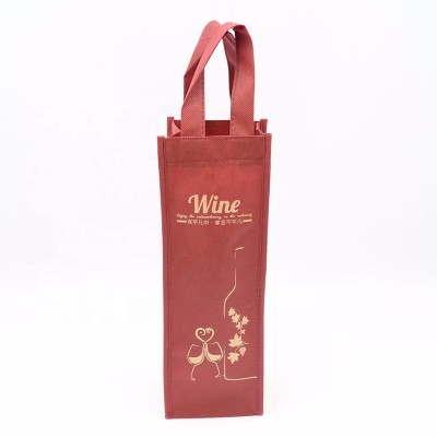 Wine Bottle Bag PP NonWoven Silk print Reusable Sturdy